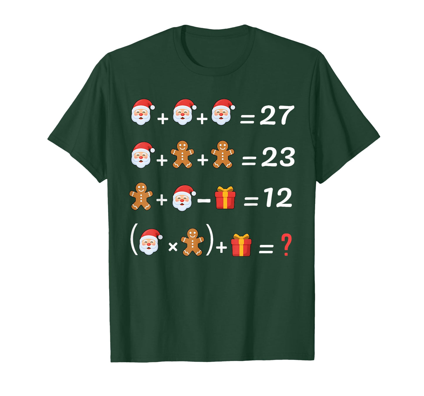 Funny 67 Meme Christmas Math Teacher Santa Six Seven Puzzle T-Shirt
