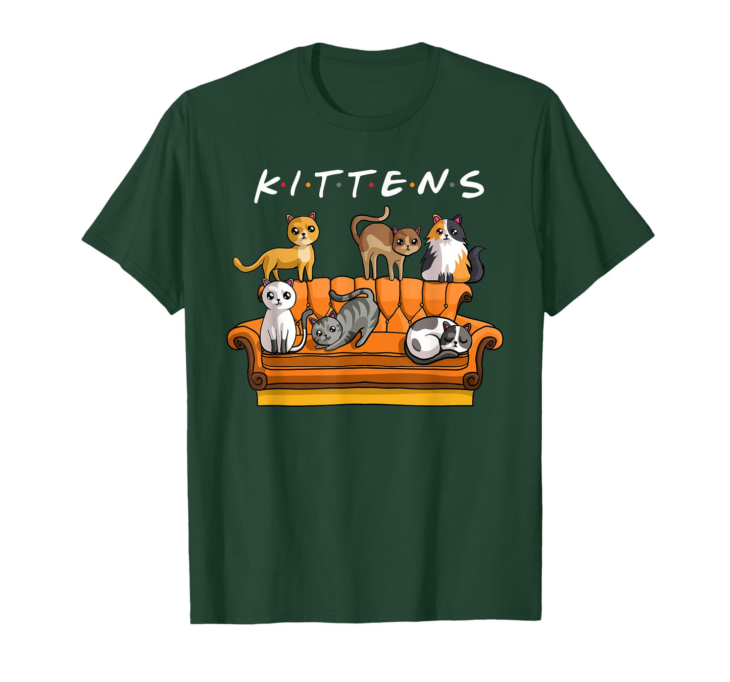 Kittens Funny Cat Sitcom Cute Friends for Cat Kitty Lovers T-Shirt for Men Women Girls Kids