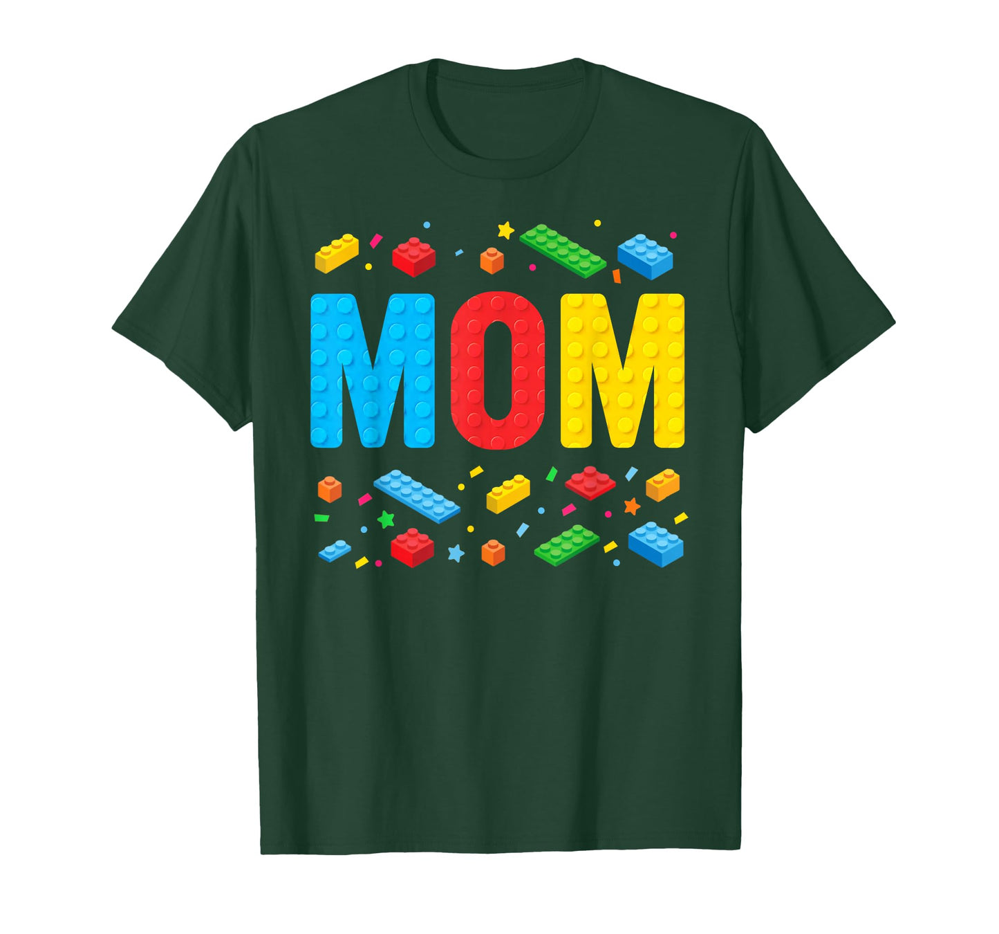 Mom Master Builder Building Bricks Blocks Family Mothers Day T-Shirt