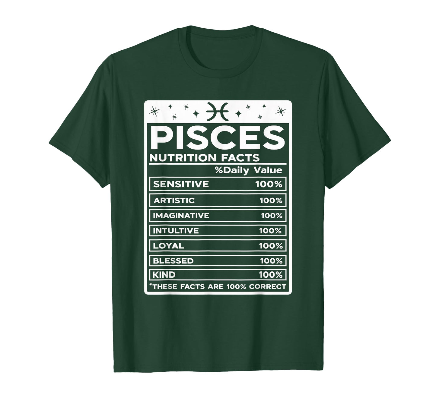 Pisces Nutritional Style Zodiac Design, Pisces T-Shirt