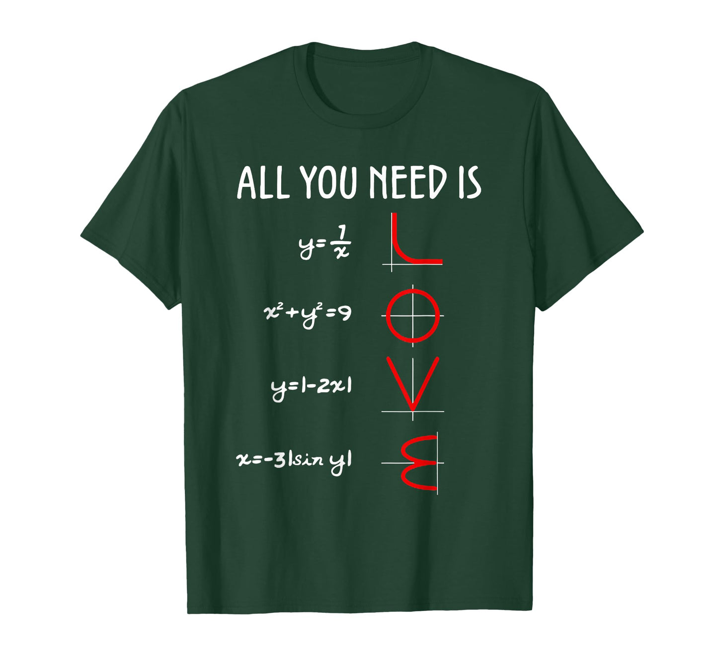 All You Need is Love Math Vertical T-Shirt
