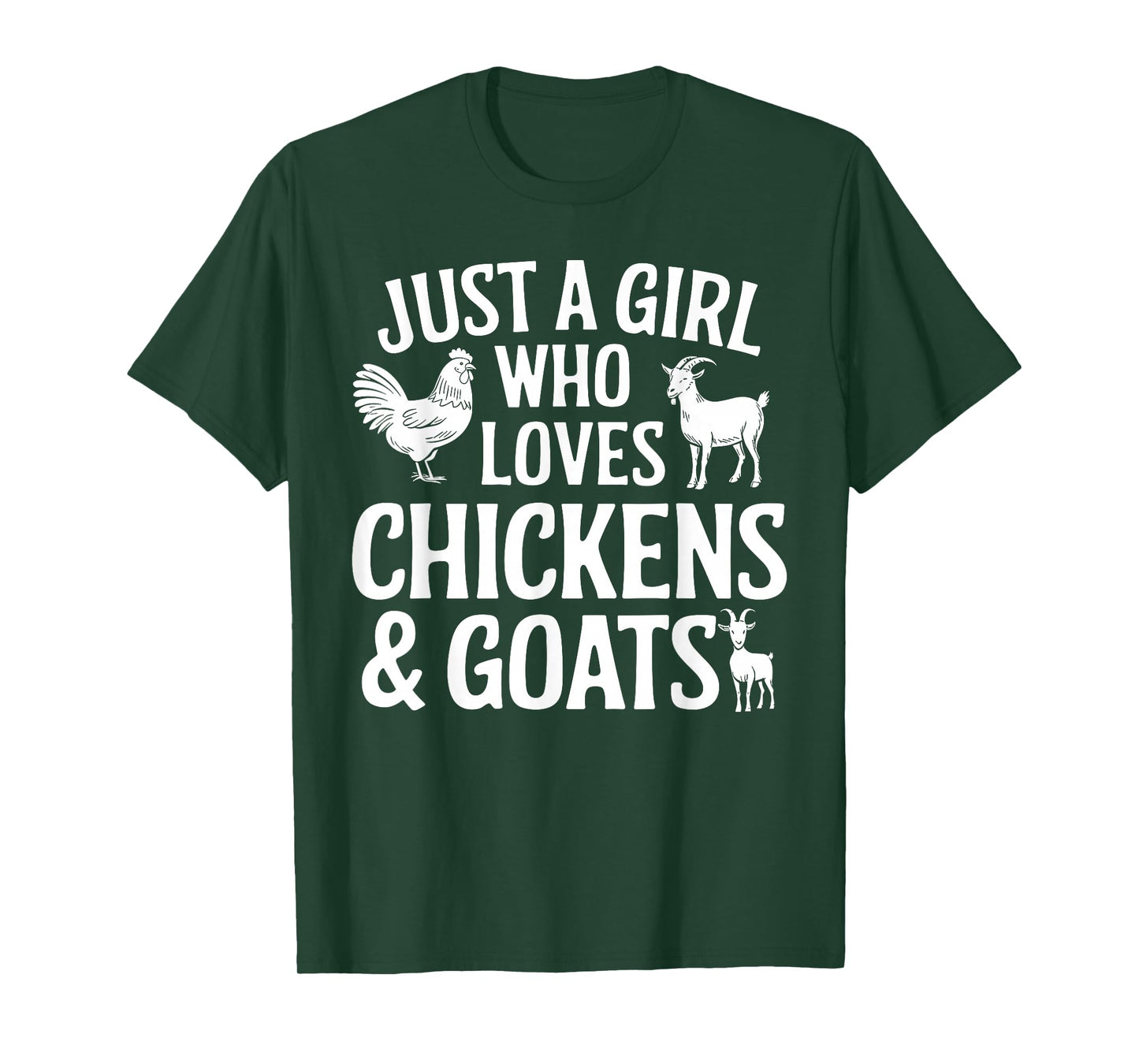 Cool Goat Design for Girls Women Animal Farming Goat Lover T-Shirt