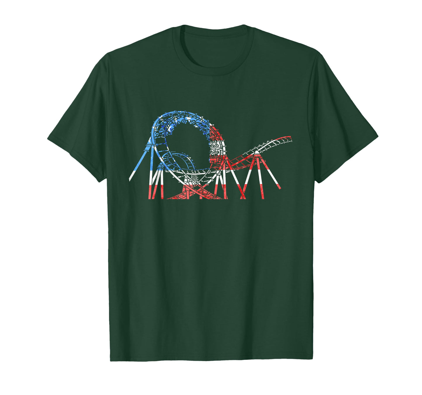 Roller Coaster America USA Ride Roller Coaster Lover Thrill T-Shirt