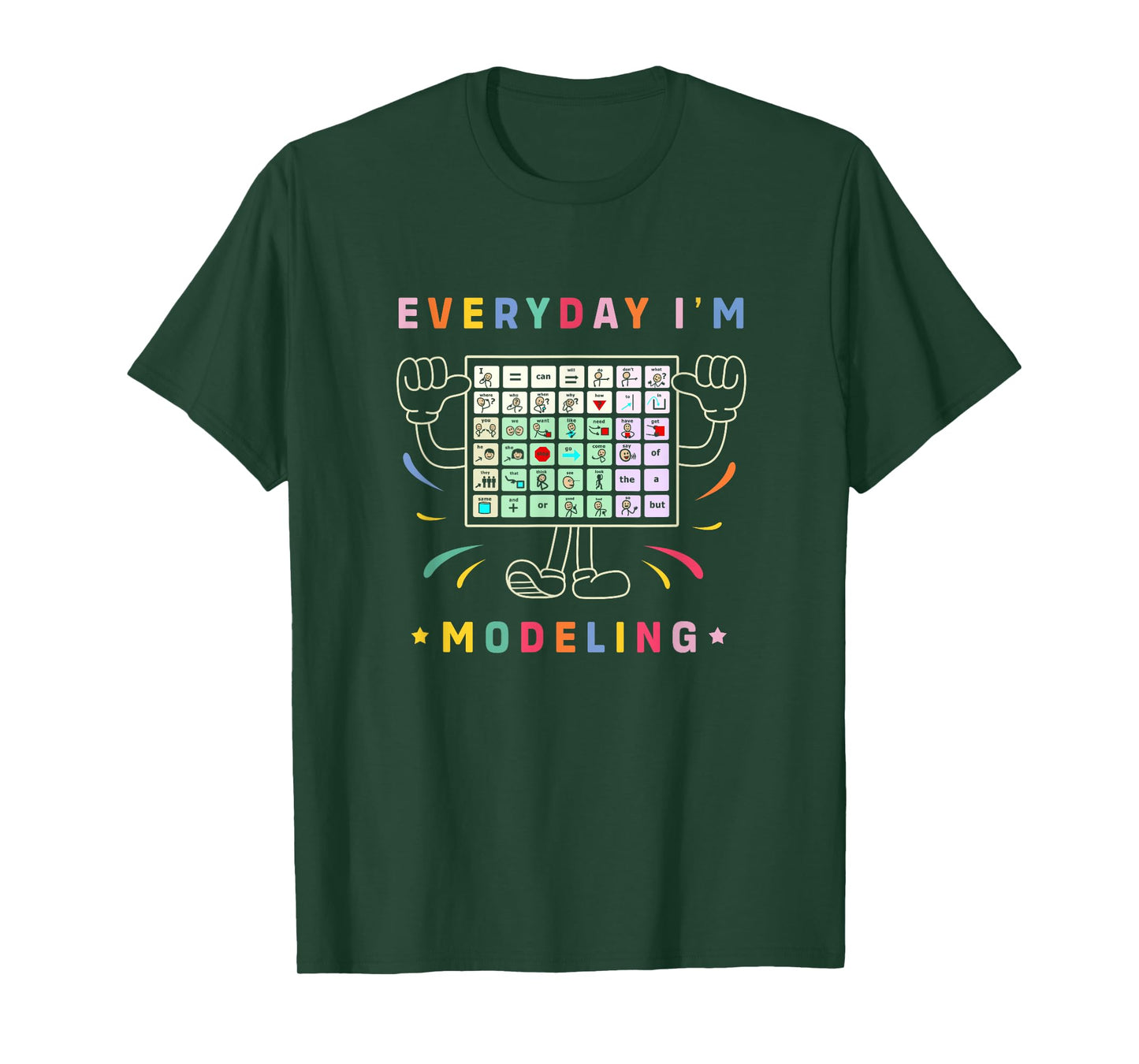AAC Awareness Month Gifts AAC Speech Therapy Cute AAC Communication AAC Symbols Everyday I'm Modelling T-Shirt