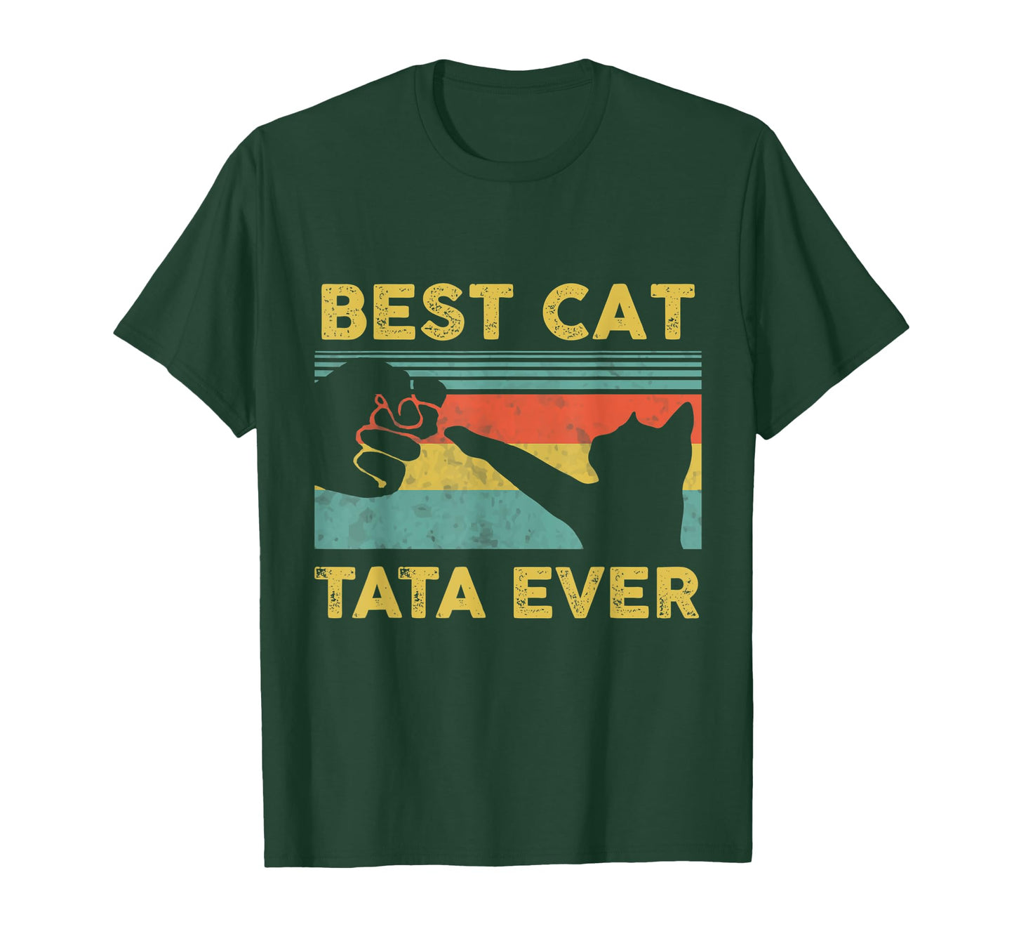 Best Cat Tata Ever Vintage Cats Happy Father's Day T-Shirt