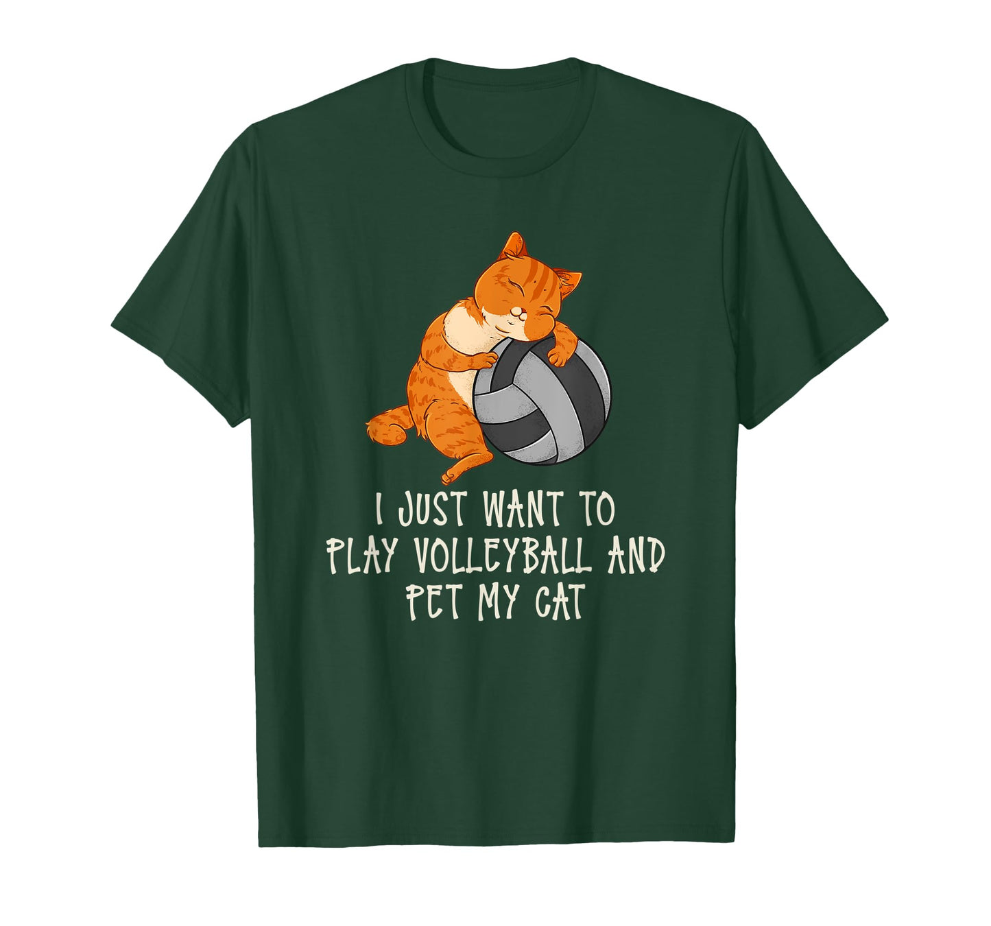 I Just Want To Play Volleyball And Pet My Cat T-Shirt