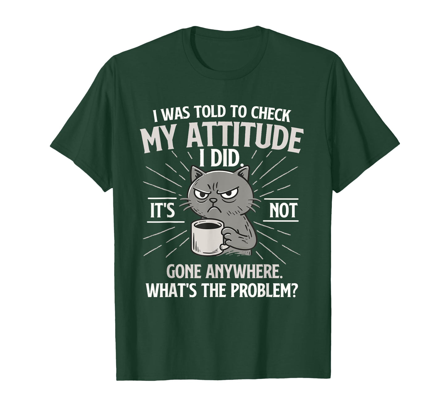 I Was Told To Check My Attitude - Cat Lover Kitten Owner T-Shirt