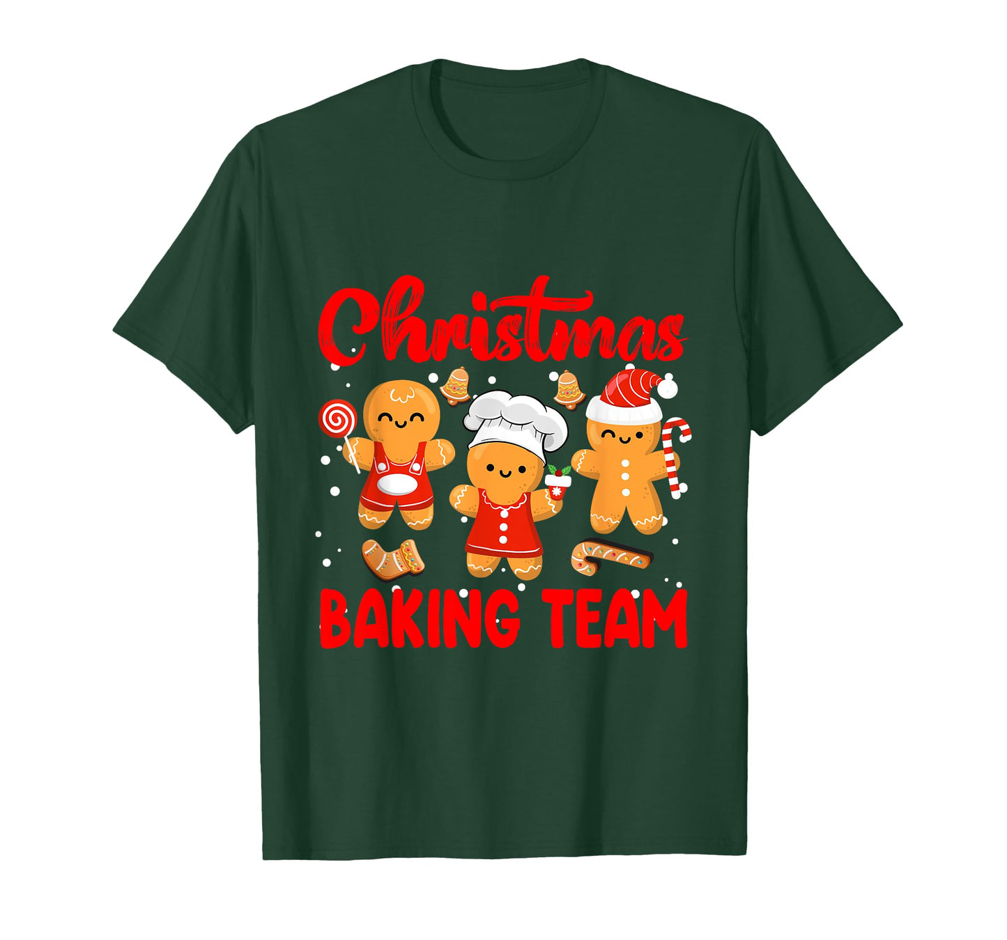 Christmas Baking Team Gingerbread Family Matching Pajamas T-Shirt