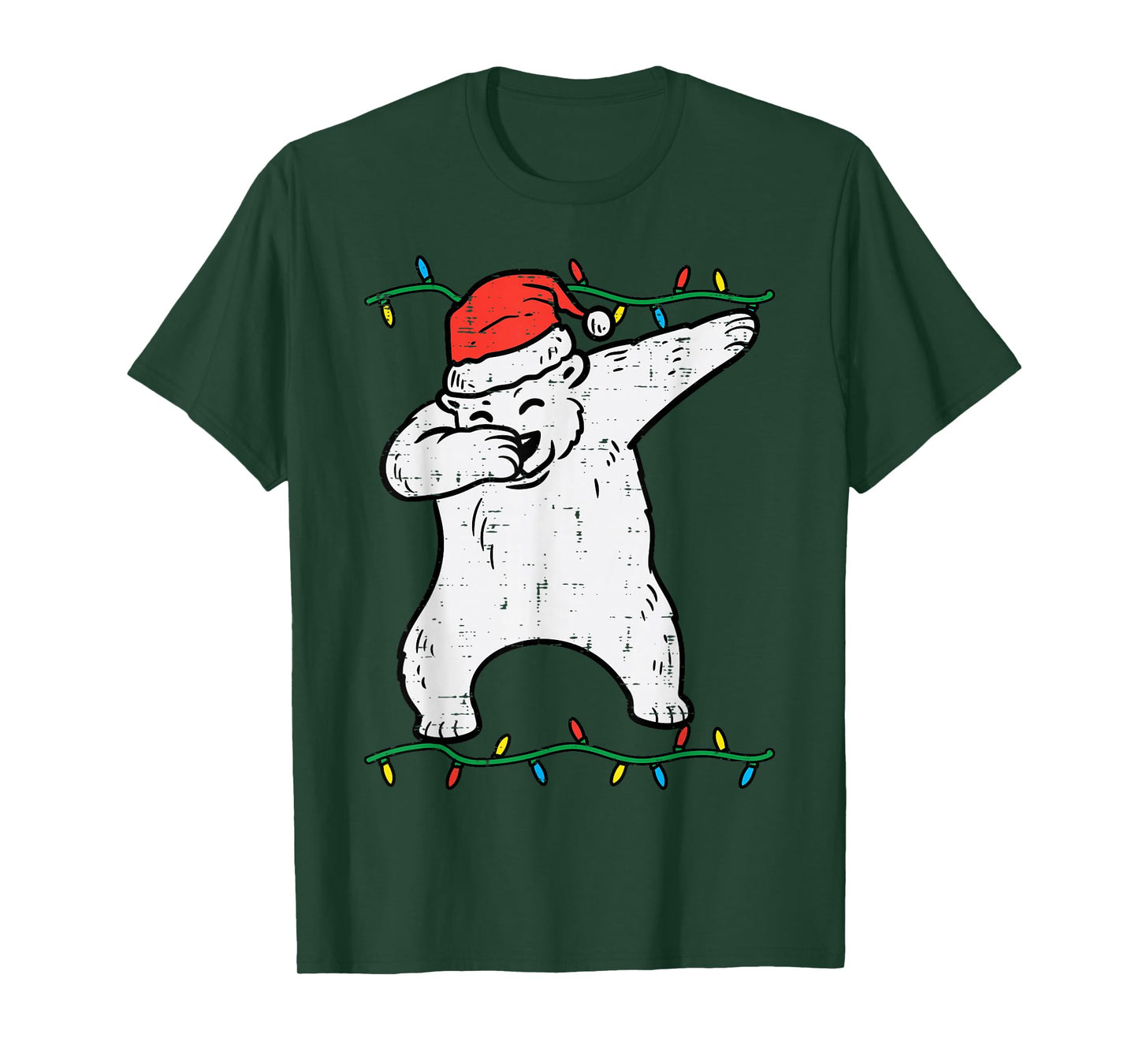 Dabbing Polar Bear Dab Xmas Christmas Boys Kids Girl Youth T-Shirt