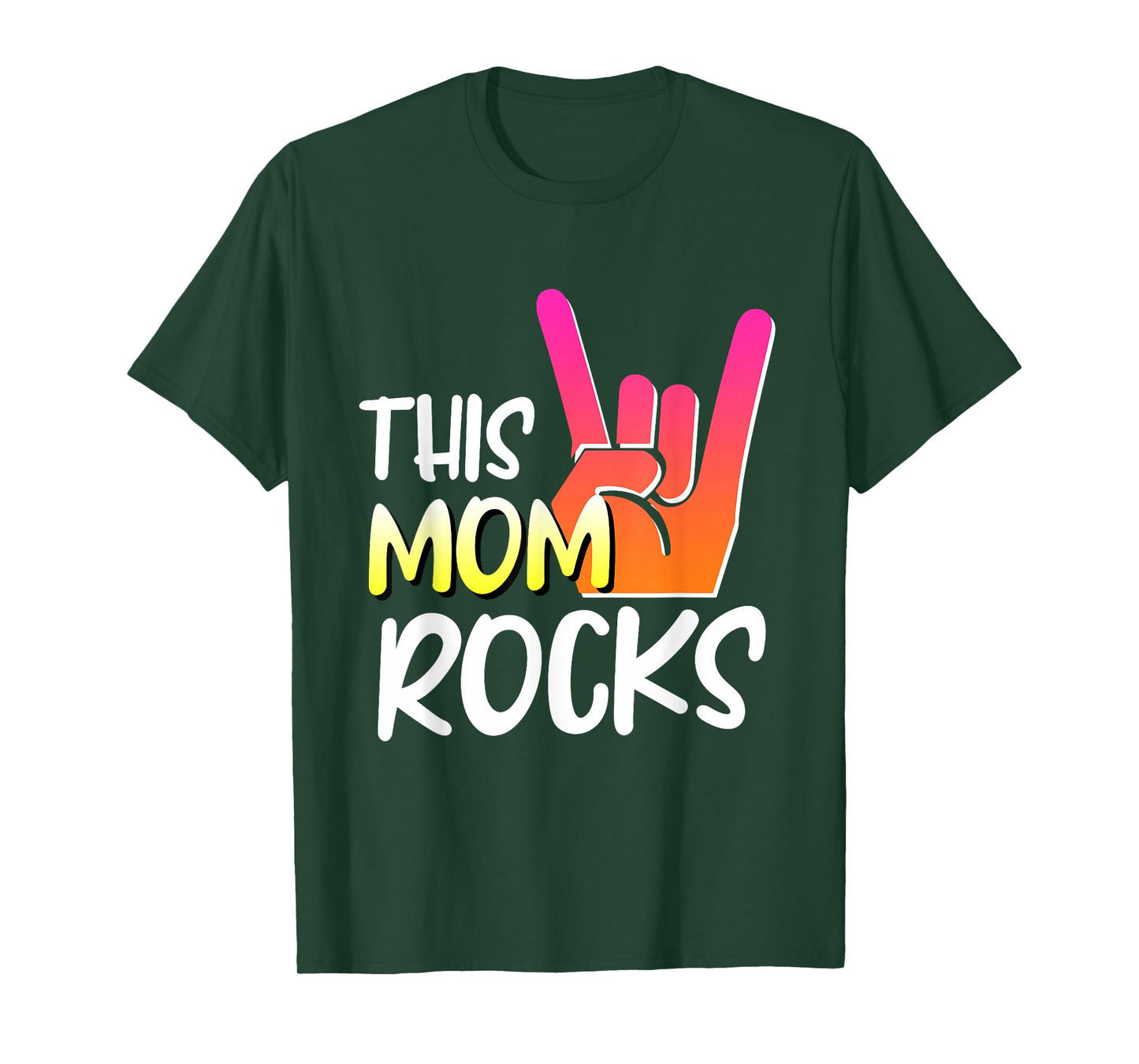 Mother Skirt Saying This mom Rocks Rock Music T-Shirt