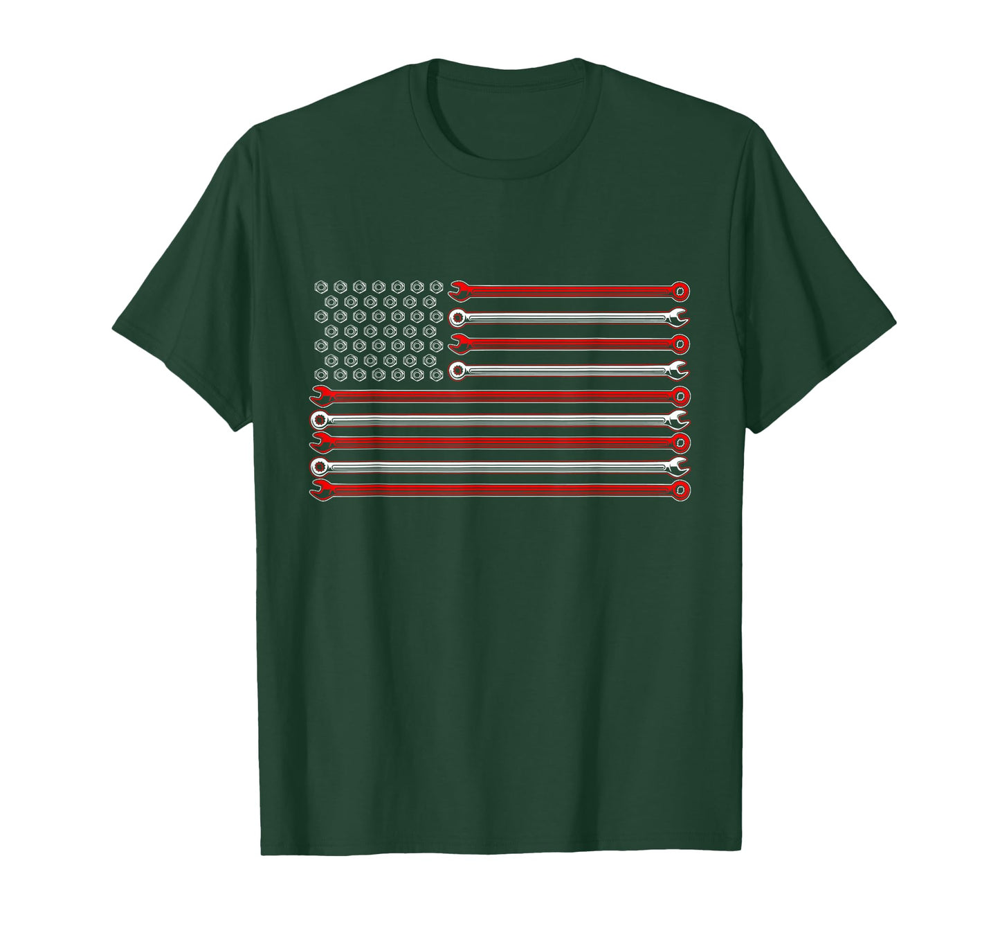 American Flag Wrenches Patriotic Car Lover Mechanic Carguy T-Shirt
