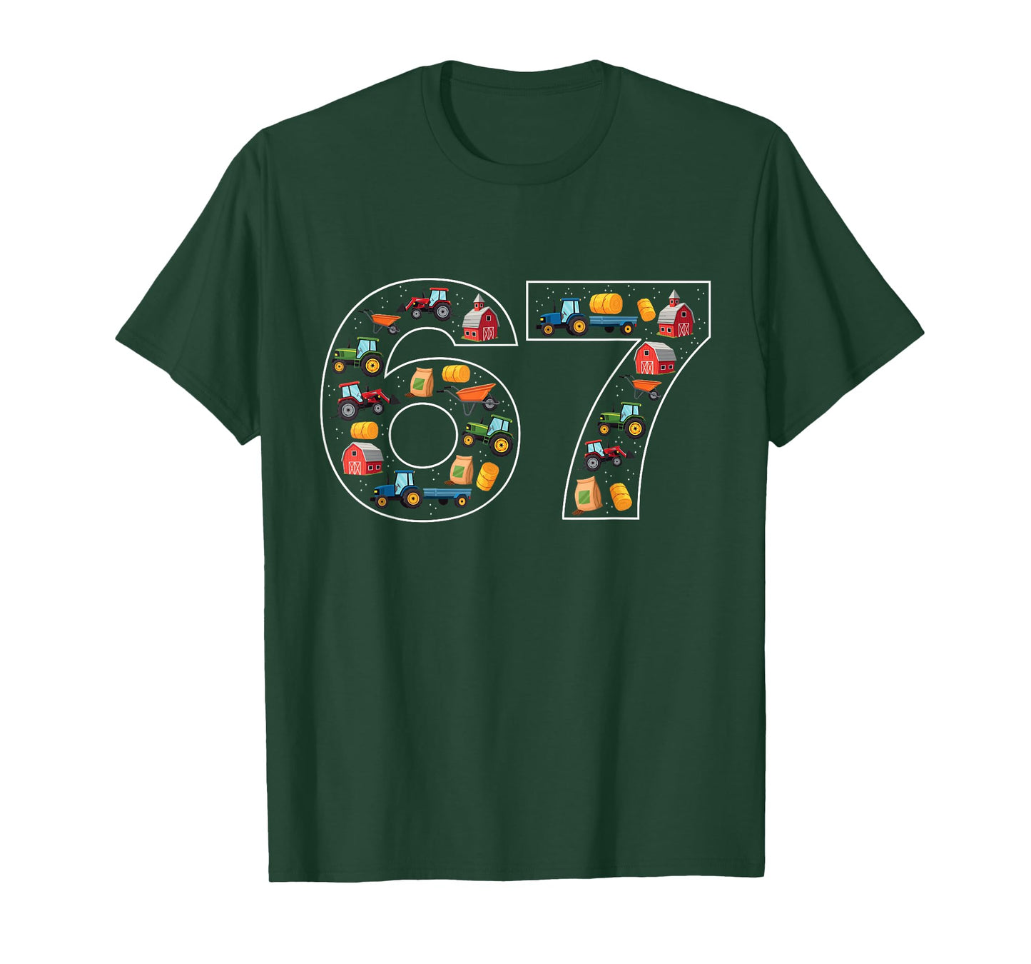 67 Farming Six Seven Farmer Farm Tractor T-Shirt