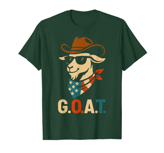USA 'Merica Goat 4th of July Men Women Kids Funny Patriotic T-Shirt