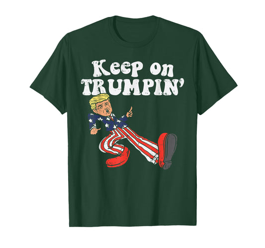 Keep On Trumpin Funny USA Flag Support Reelect Trump 2020 T-Shirt