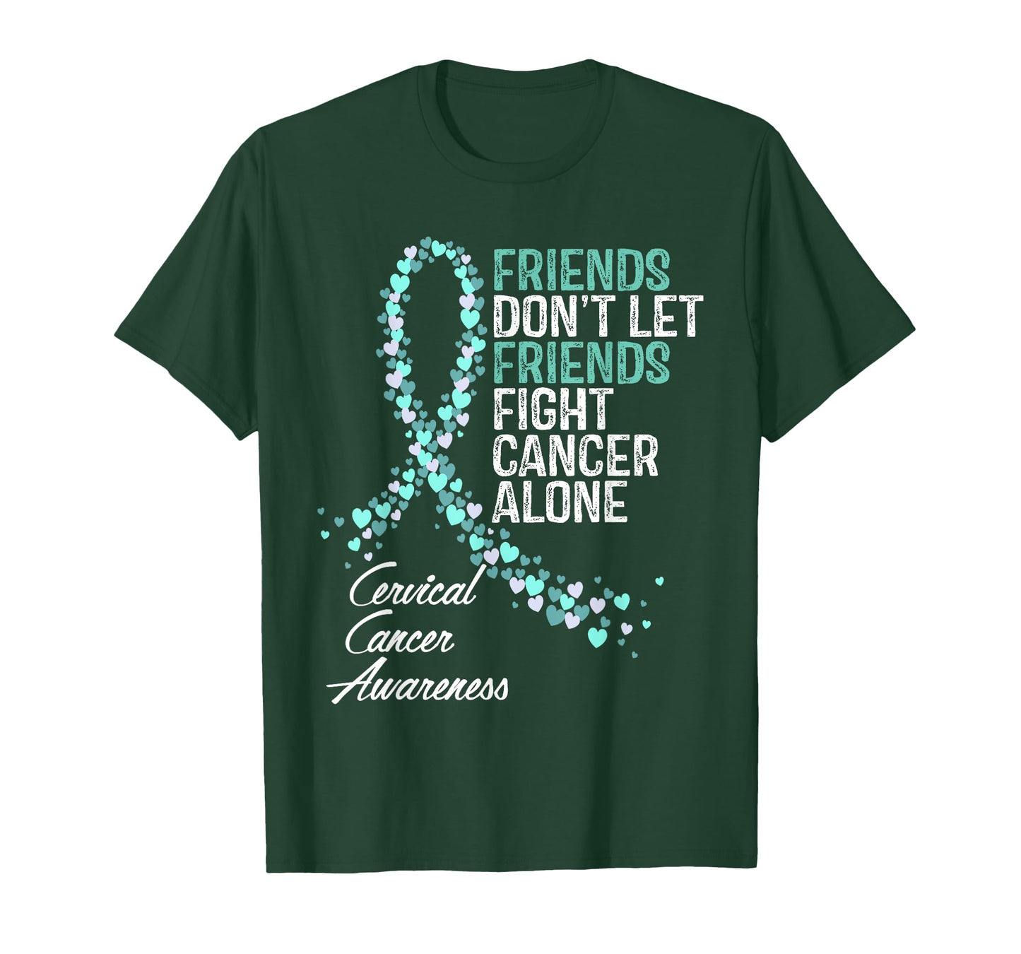 Cervical Cancer Awareness Friends Fighter Warrior Support T-Shirt