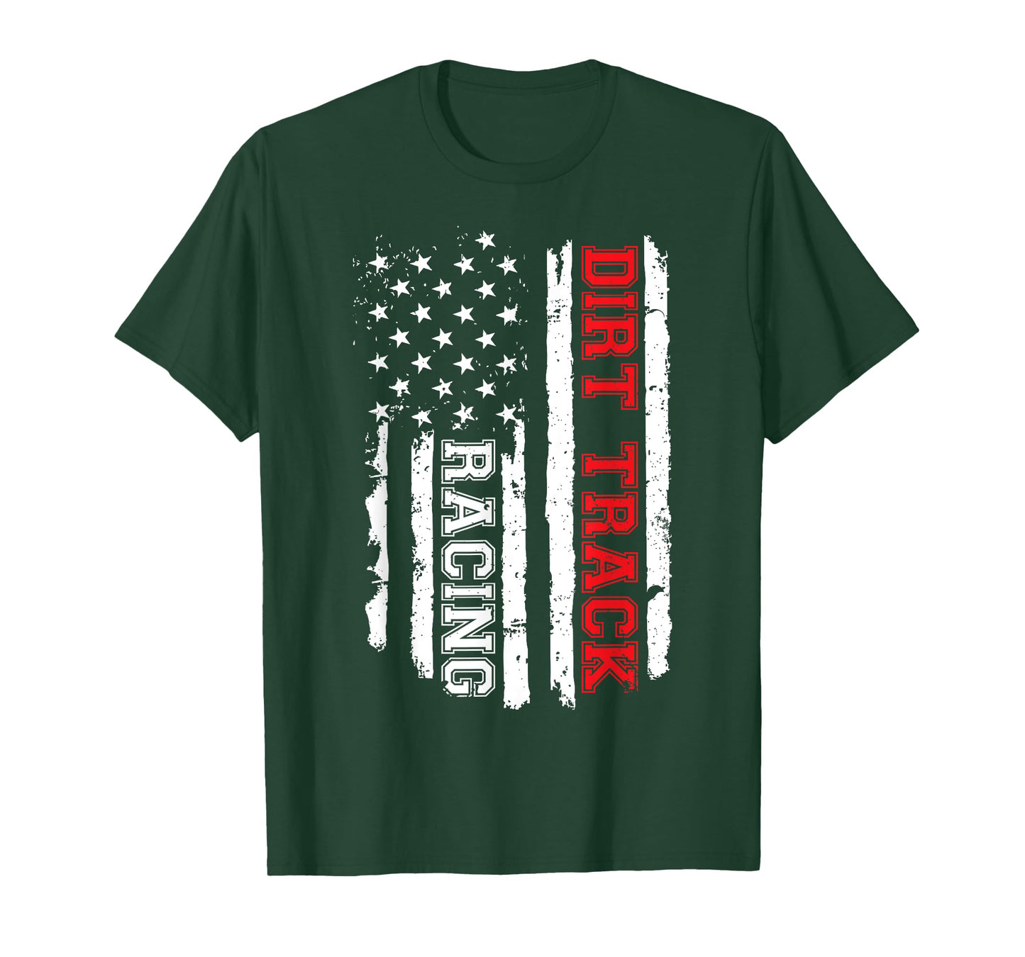 Dirt Track Racing American Flag T-Shirt
