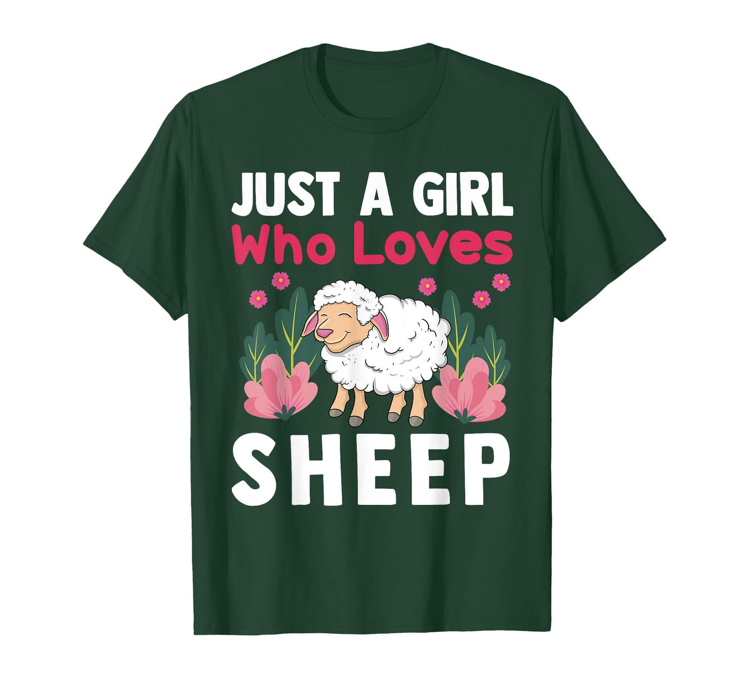 Cute Sheep Art For Sheep Lover Women Girls Kids Farm Animal T-Shirt
