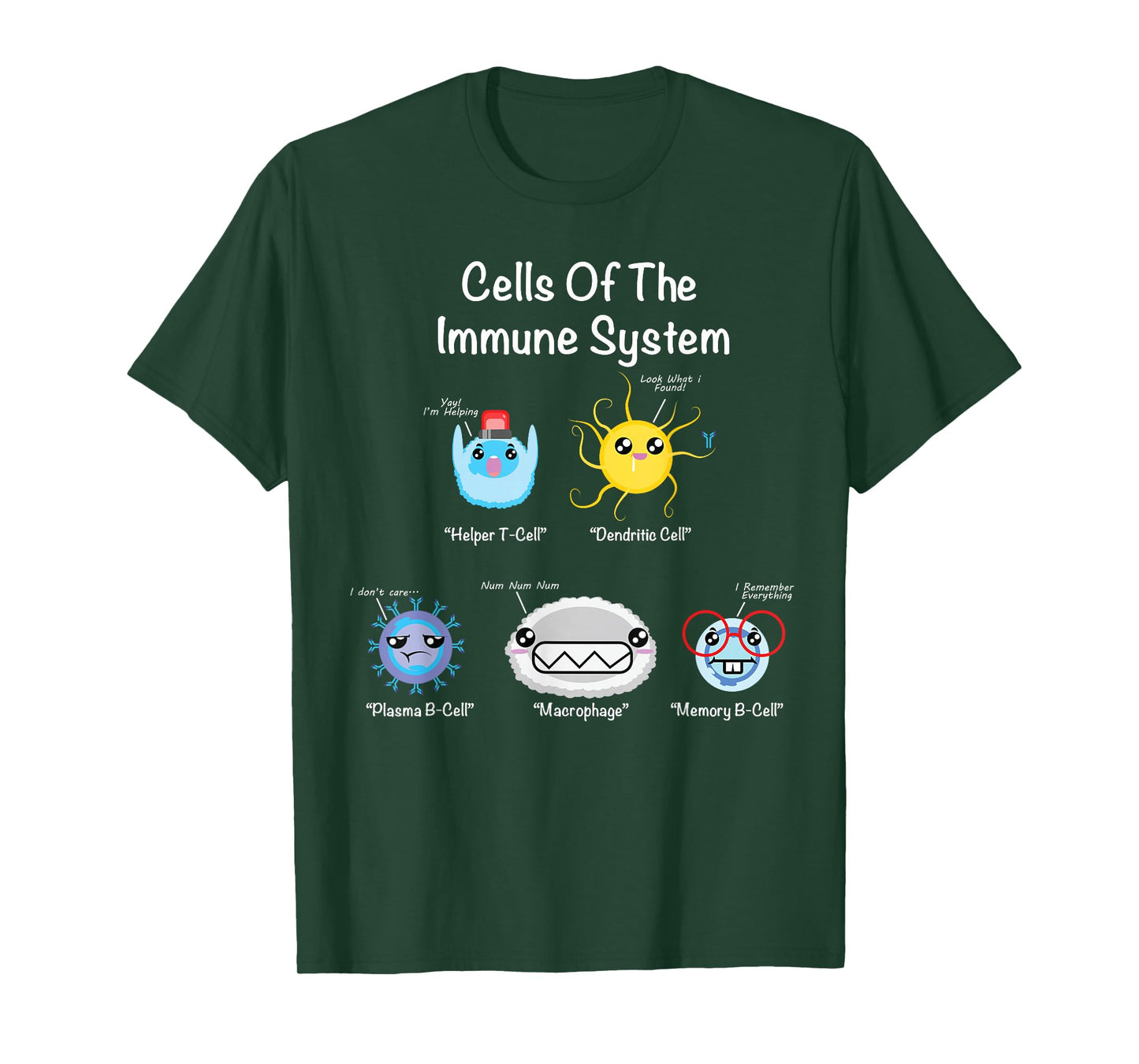 Immune System Cells Biology Gifts Science Humor Immunologist T-Shirt