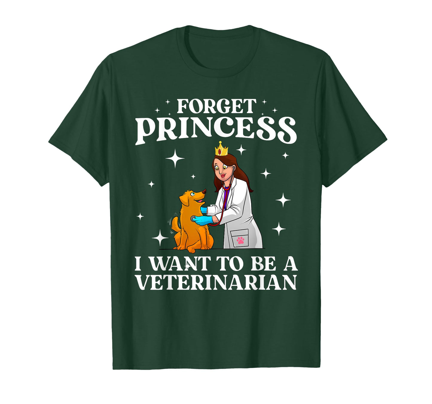 Cool Veterinarian Art For Women Girls Kids Vet Tech Student T-Shirt