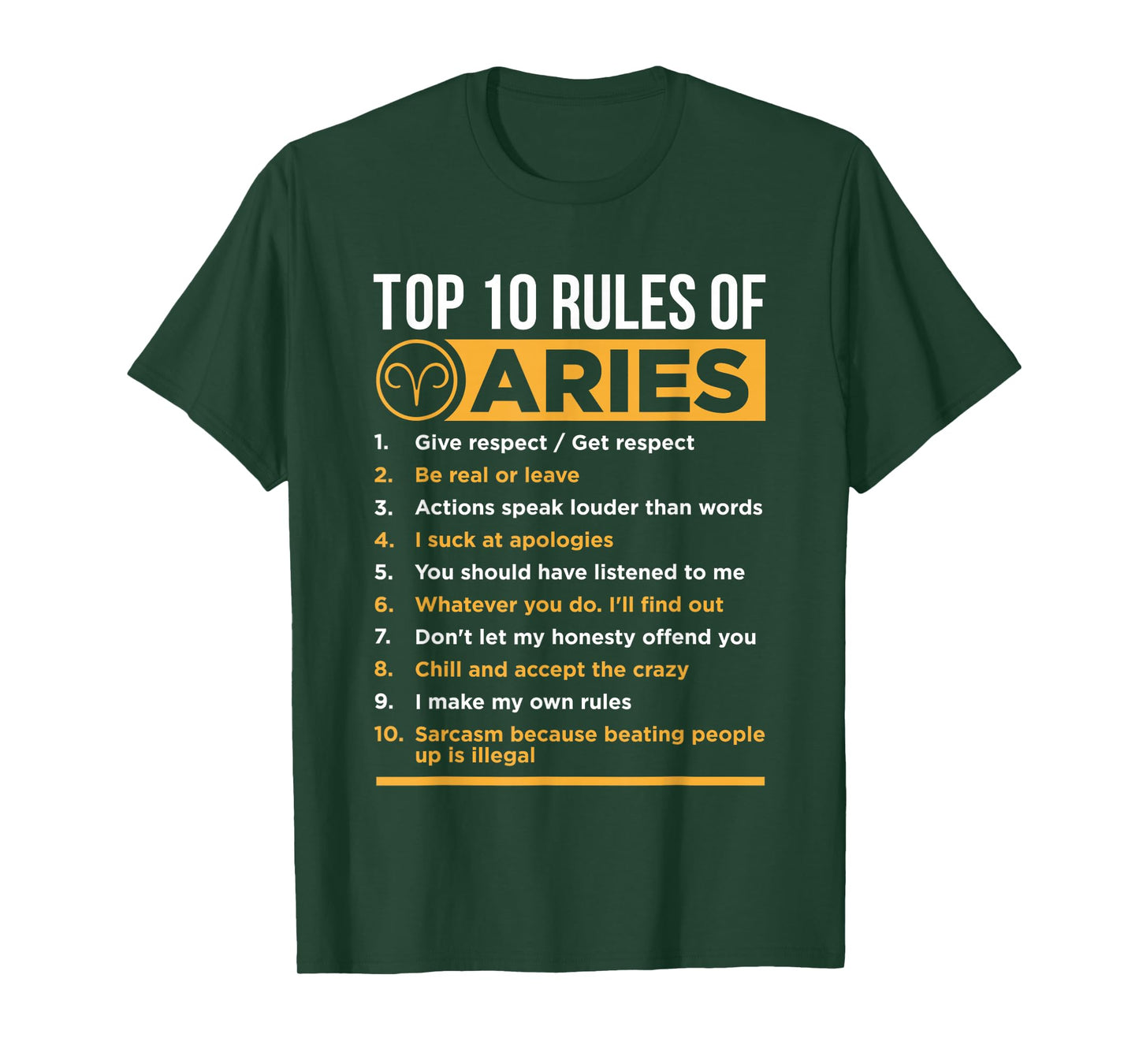 Aries Traits Facts Horoscope Zodiac Astrological Sign Gift T-Shirt Small