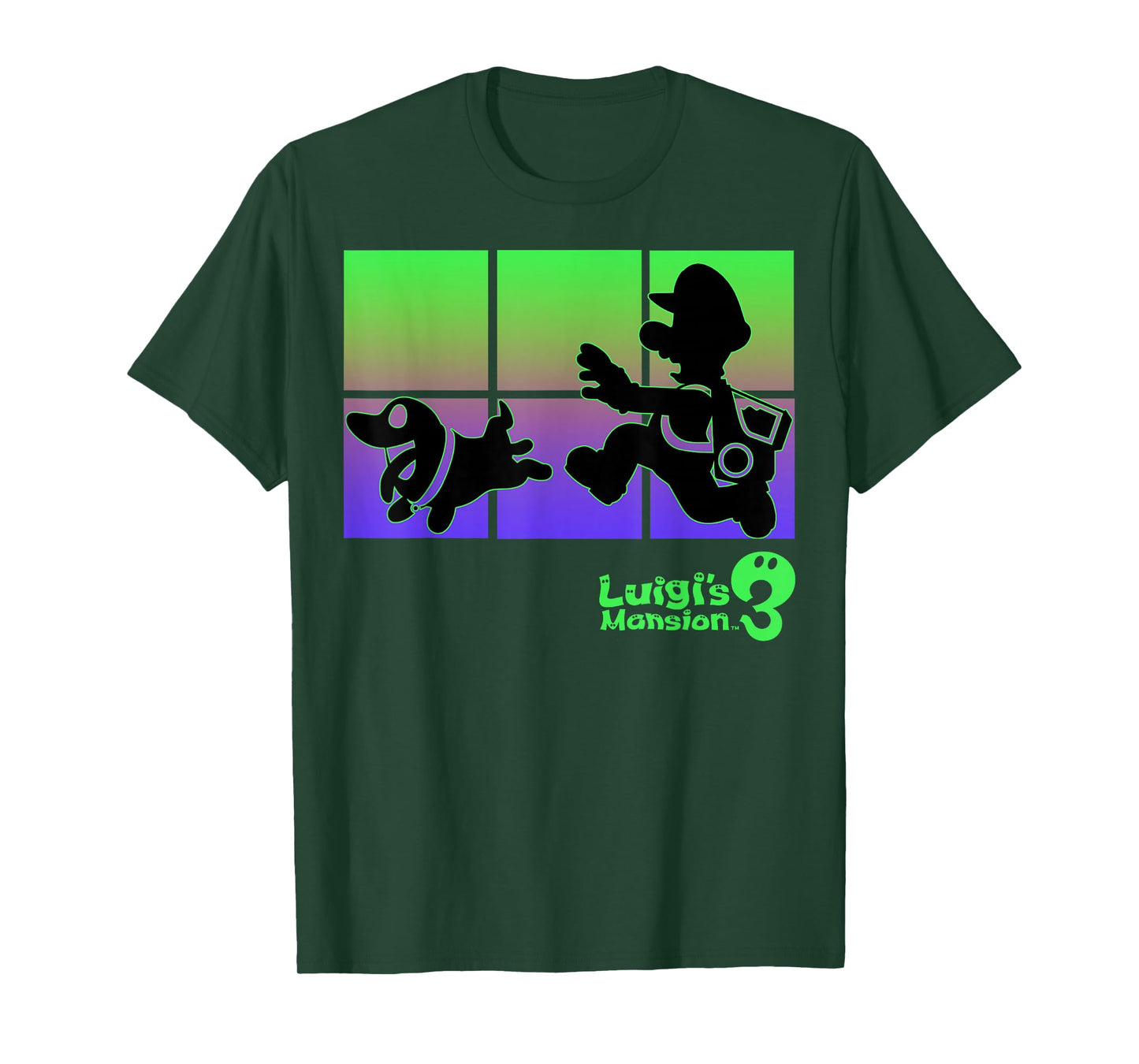 Luigi's Mansion 3 Luigi and Polterpup Silhouette T-Shirt