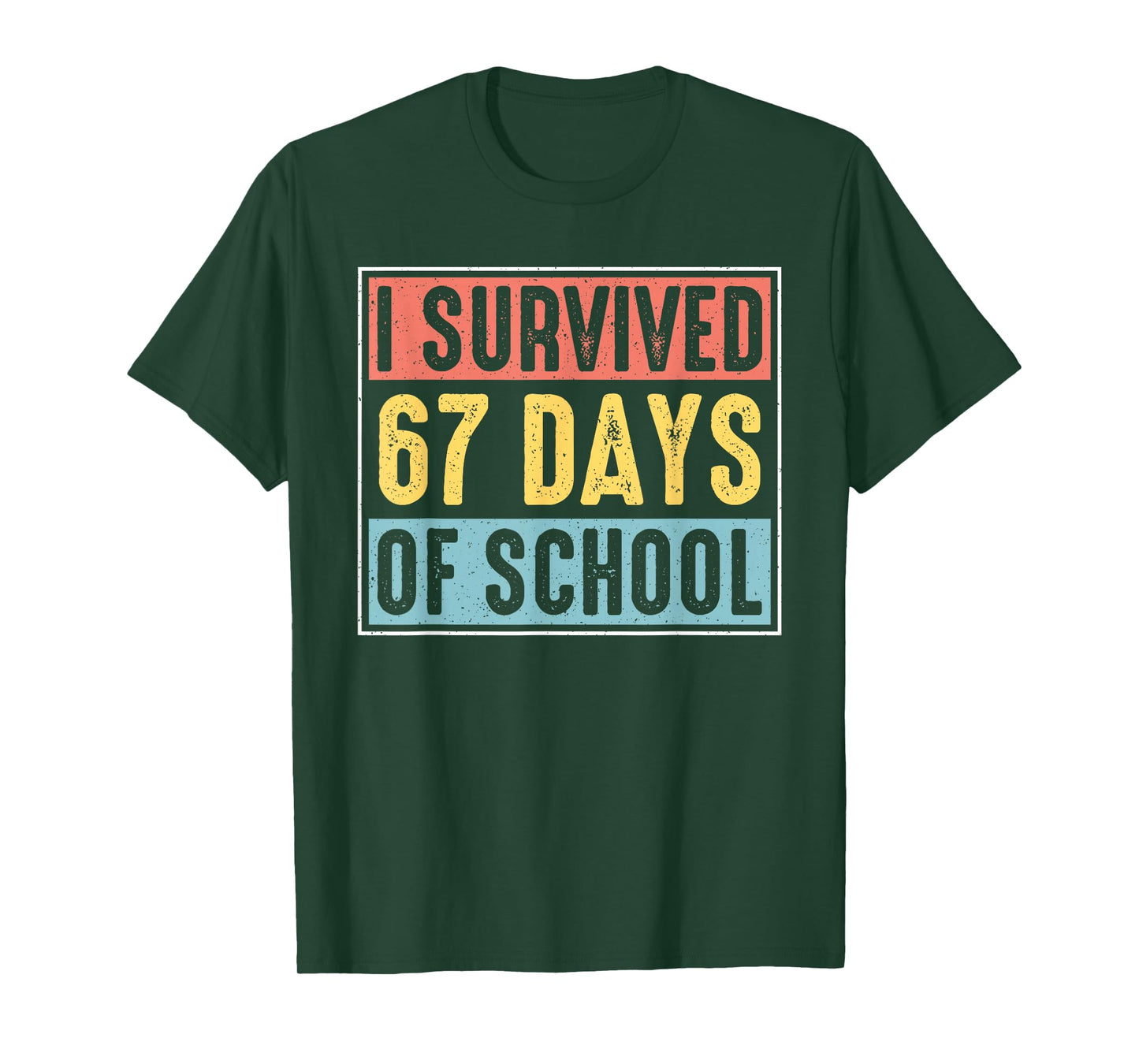 I Survived 67 Days of School for Kids Boys Girls T-Shirt