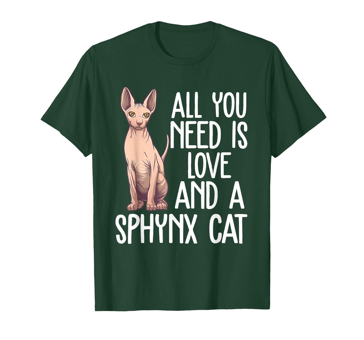 Funny Sphynx Cat Design For Men Women Cat Lover Kitten Pet T-Shirt
