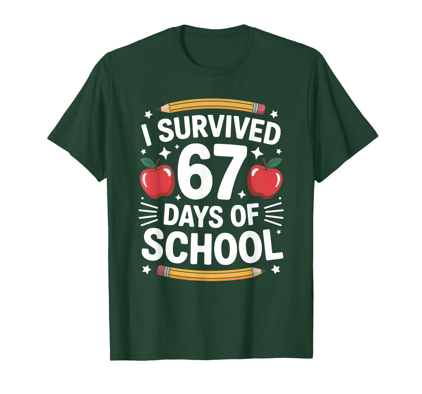 I Survived 67 Days of School Funny Six Seven 6 7 Meme T-Shirt