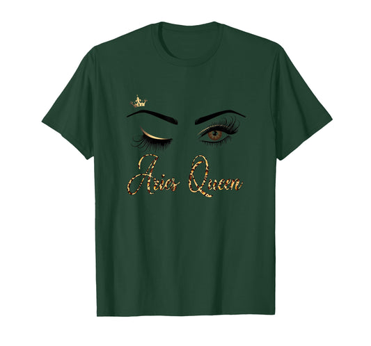 Aries Zodiac Birthday Leopard Print For Girls Women T-Shirt