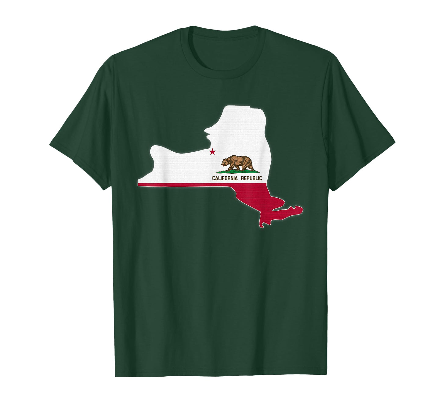 NEW YORK STATE MAP CALIFORNIA CA Flag Roots Men Women Gift T-Shirt