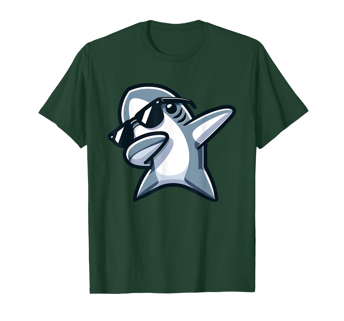 Dabbing Shark Funny Dab Dance Boys Girls Summer Vacation T-Shirt
