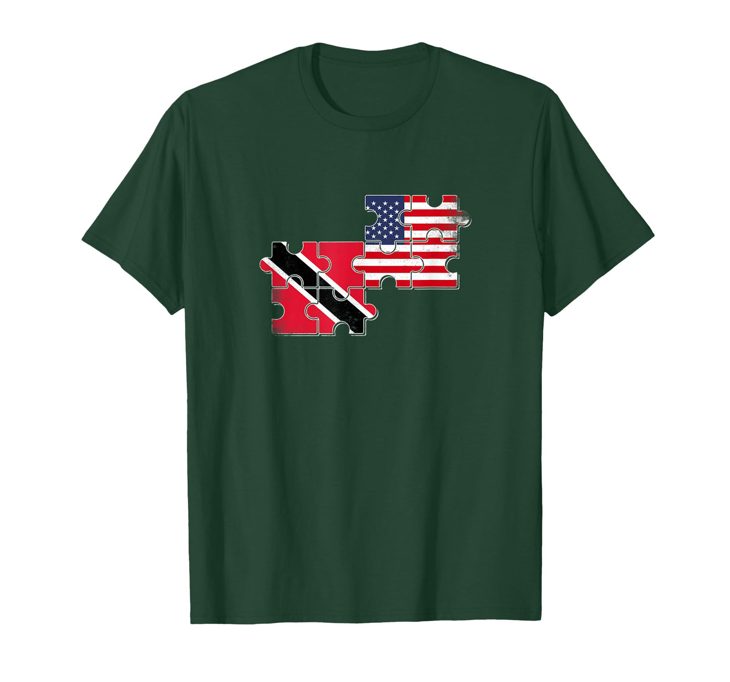 Trinidad & Tobago USA Trinidadian American Flag T-Shirt for Women Kids Men