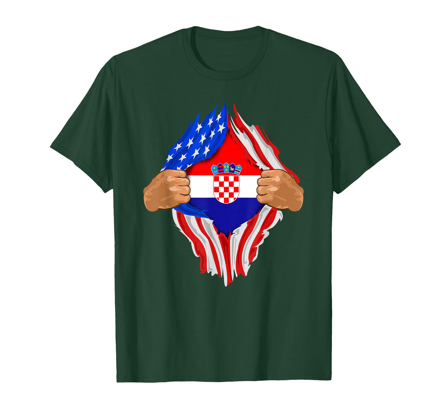 Croatian Blood Inside Me T-Shirt | Croatia Flag Gift T-Shirt