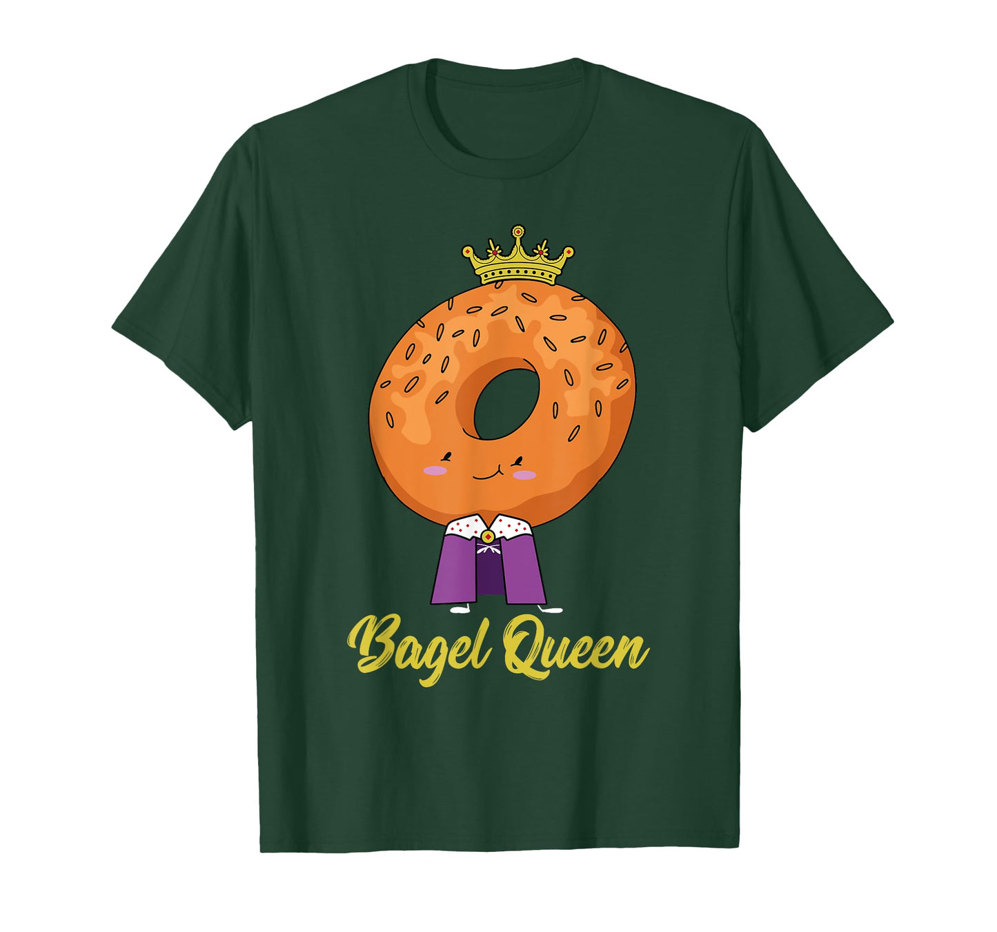Bagel Lover Breakfast Bakery Food Funny Baking Bagel Queen T-Shirt