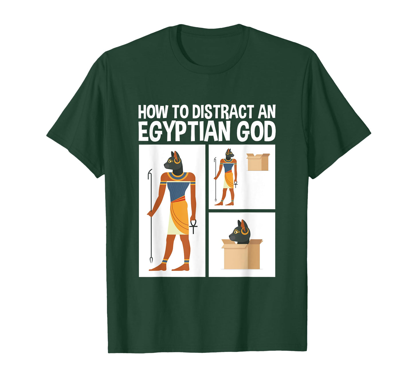 How To Distract An Egyptian God Funny Cat Tshirt T-Shirt