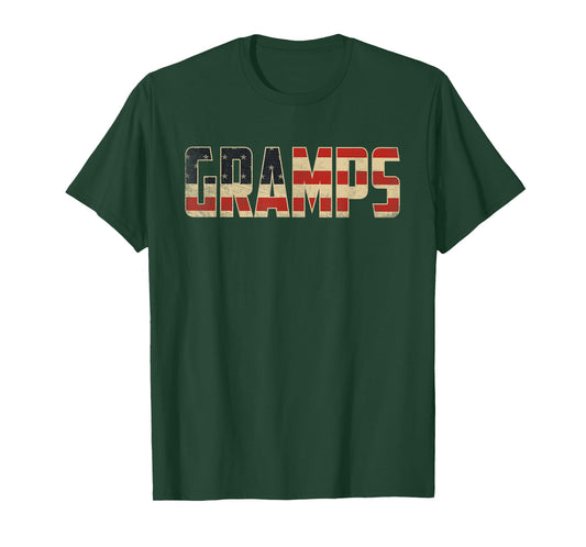 Gramps Bold Patriotic American Flag Father’s Day Gramps T-Shirt