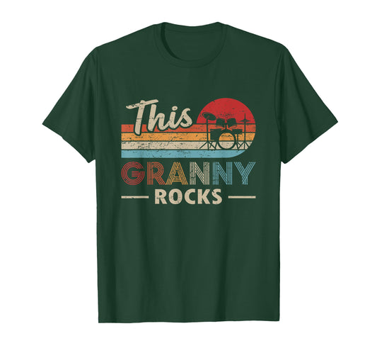 This Granny Rocks Drums Rock N Roll Drummer T-Shirt