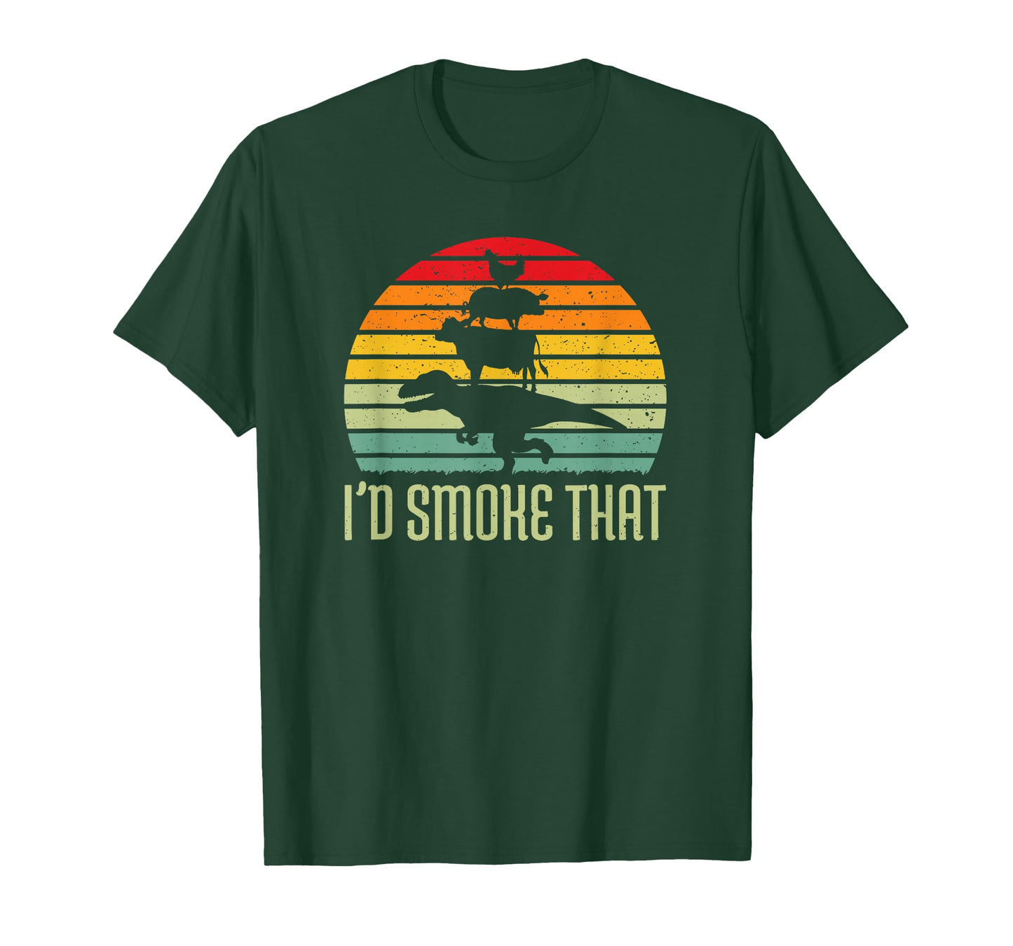 Barbecue Dinosaur BBQ Meat Grilling Smoker Womens & Mens T-Shirt