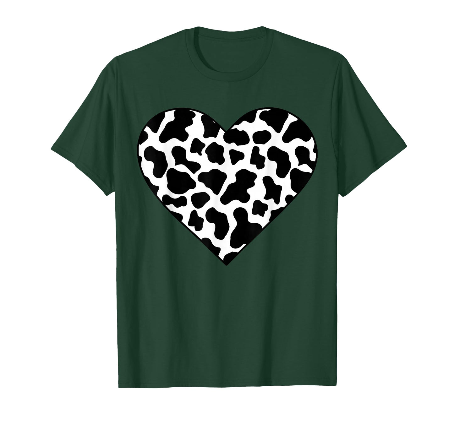 Cow-Print Heart T Shirt Women Heifer Farm Mom Mothers Day T-Shirt