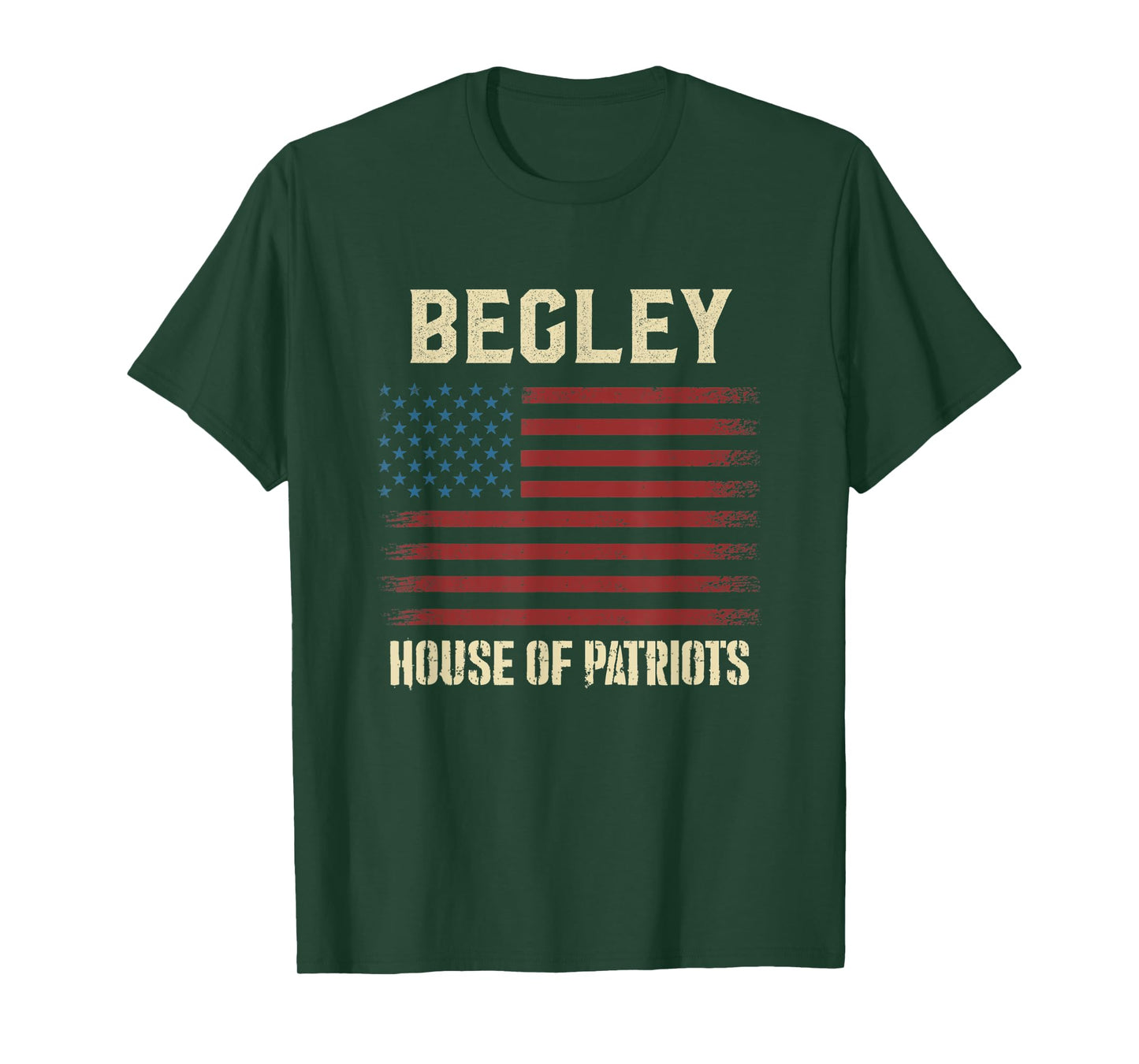 BEGLEY Last Name Surname American Flag Family T-Shirt