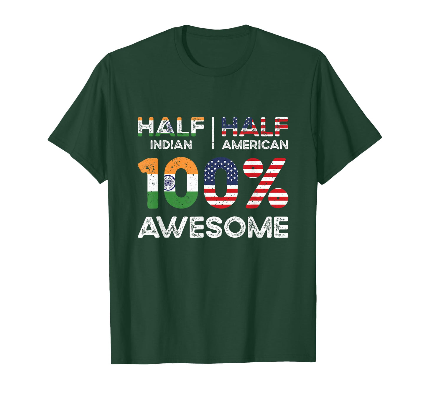 Indian American Patriot USA Grown India US Flag T-Shirt