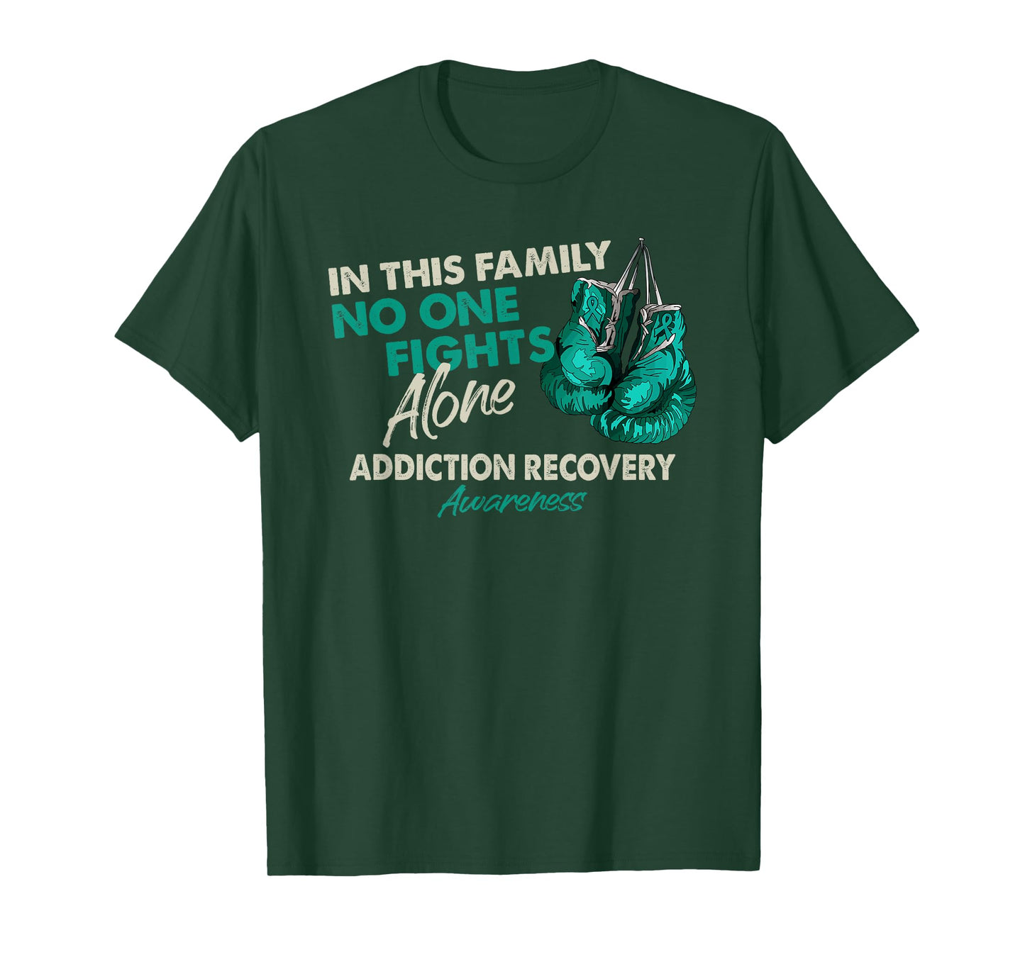 Addiction Recovery Awareness Month Gloves Ribbon T-Shirt
