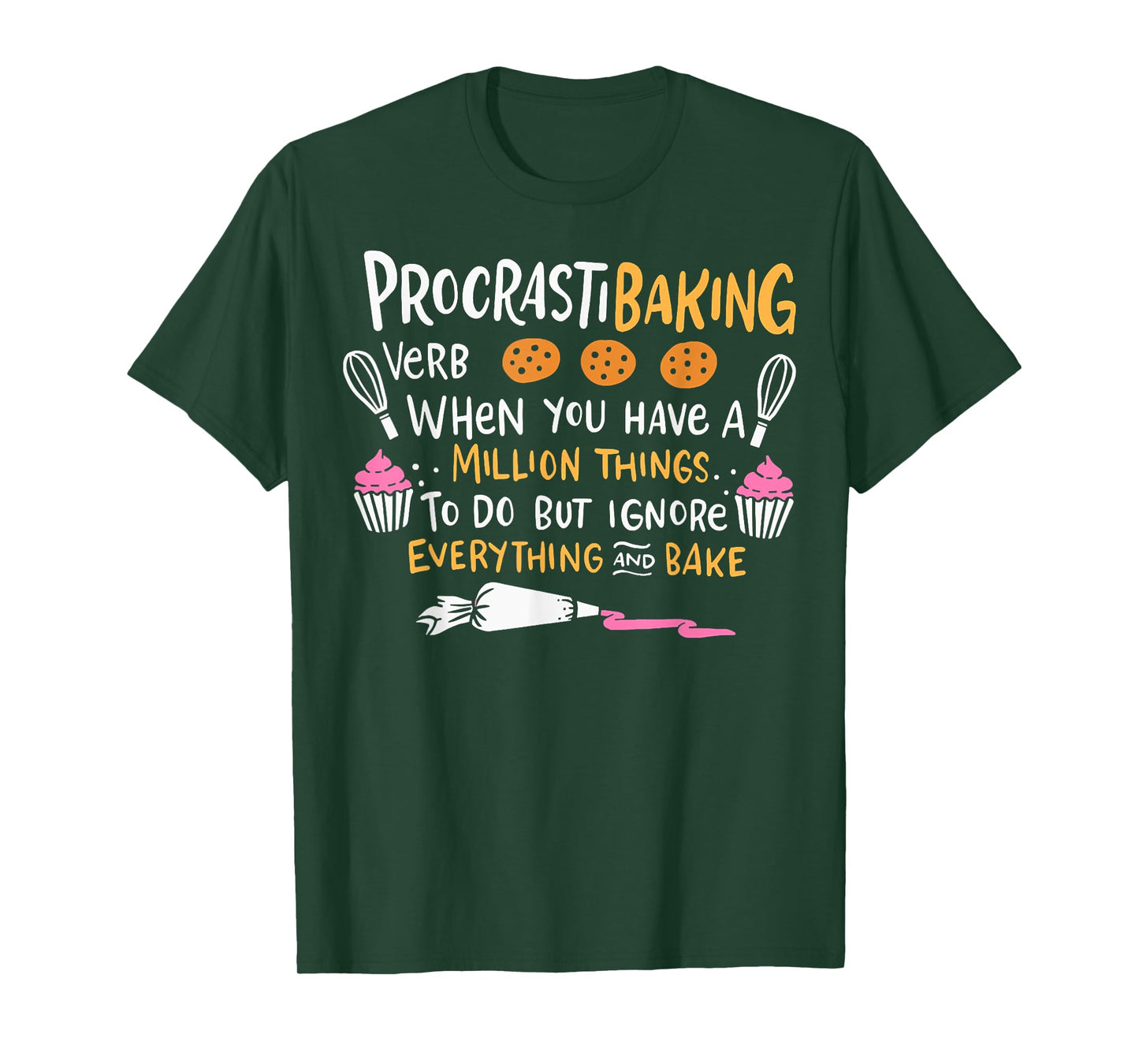 Baking Lover ProcrastiBaking Cake Decorator Baker T-Shirt