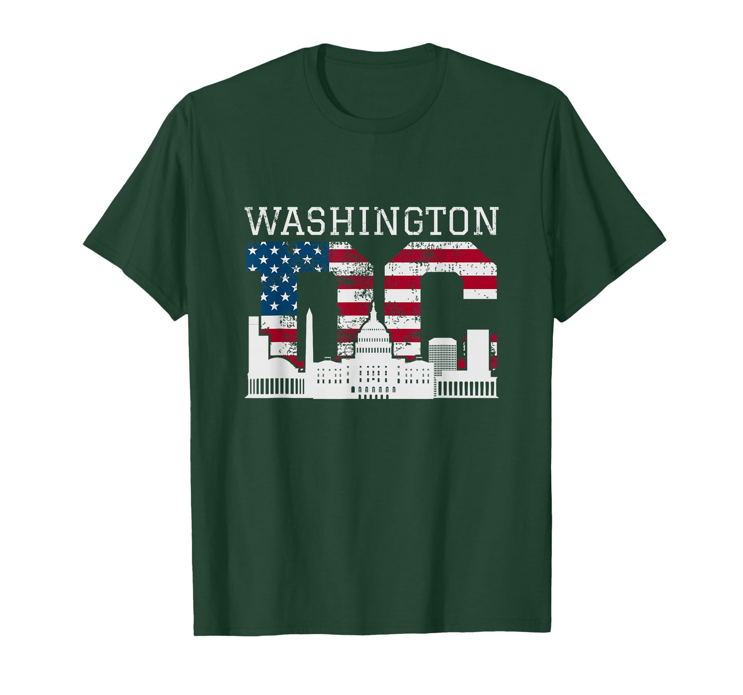 Washington DC Capitol Hill USA Flag Souvenir T-Shirt T-Shirt