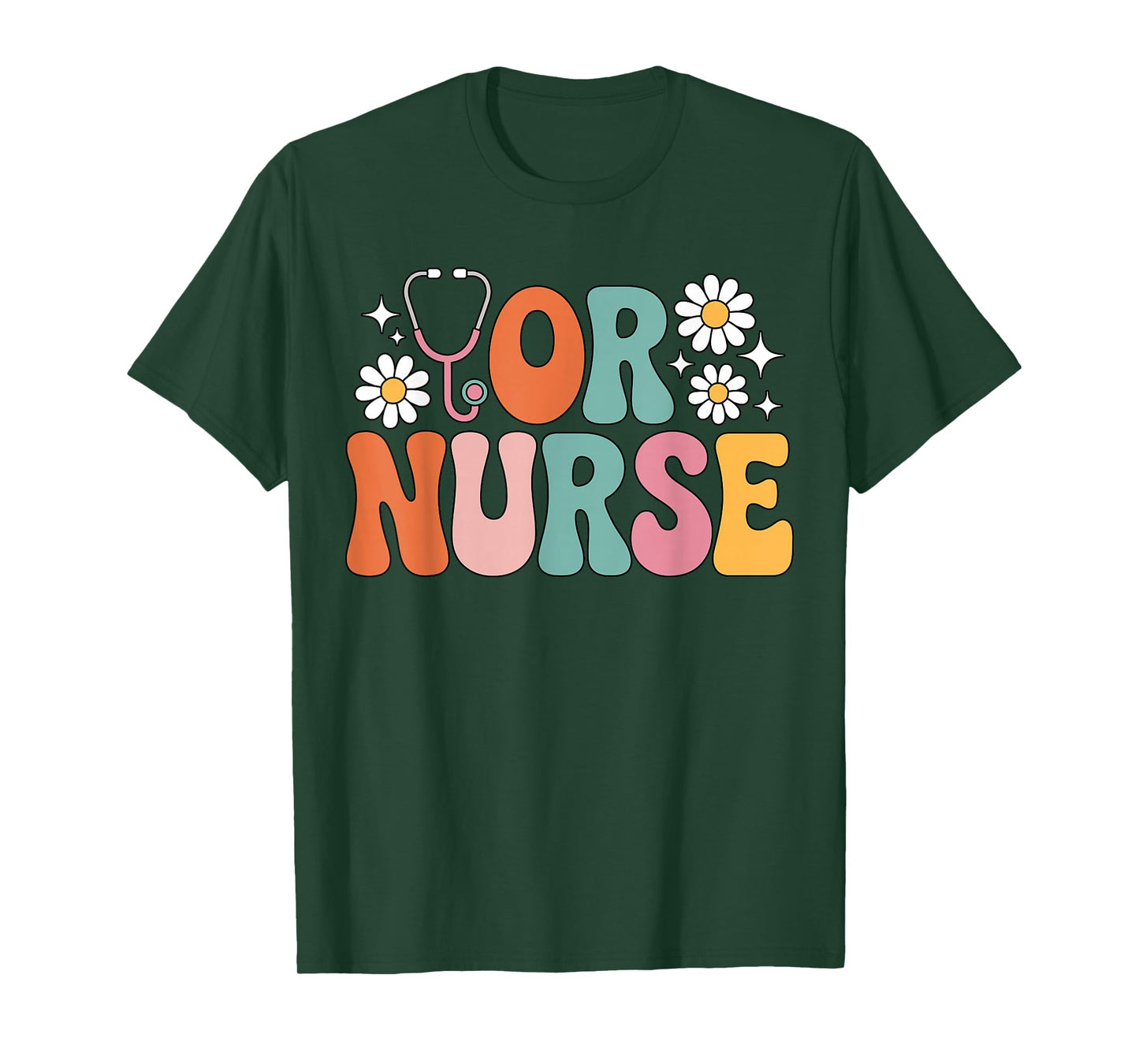 Cute Groovy OR Nursing School Medical Operating Room Nurse T-Shirt