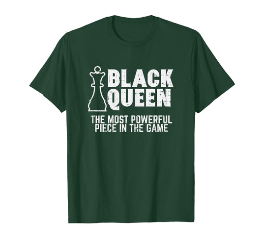 Black Queen Most Powerful Chess African American Women Gift T-Shirt