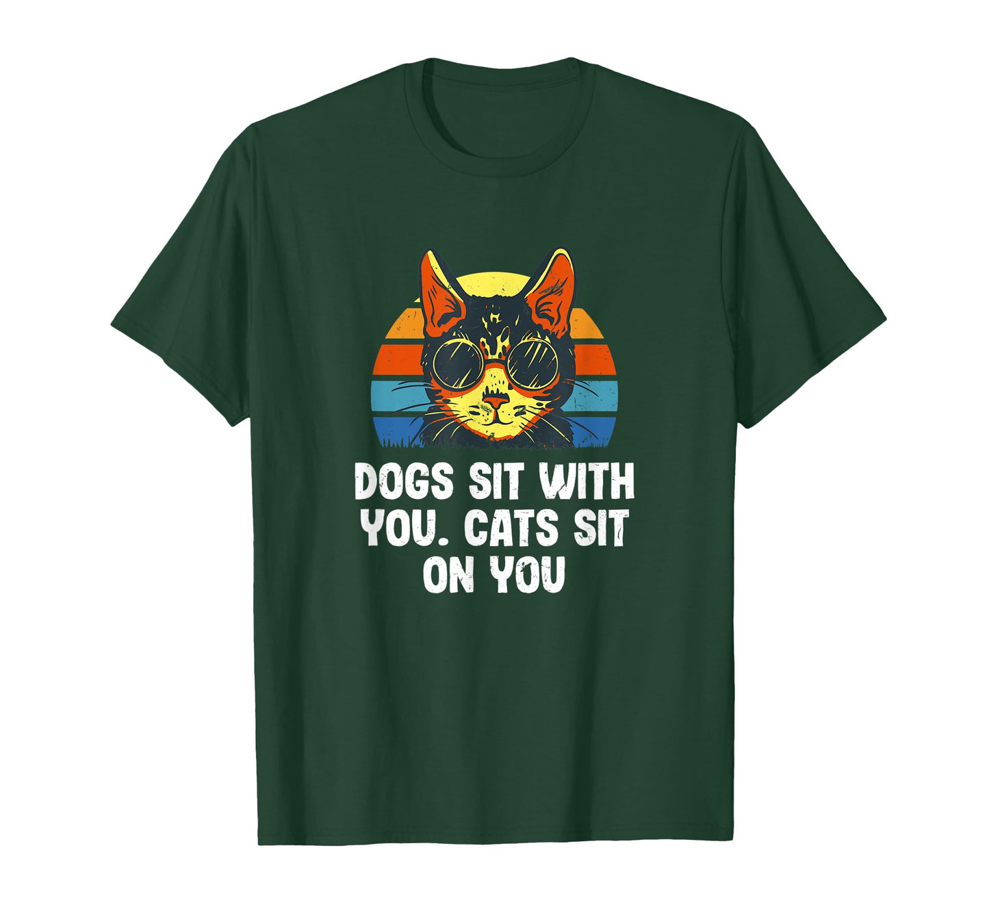 Cats Sit on You Cat Lover Couples Kitten Lovers Sayings T-Shirt