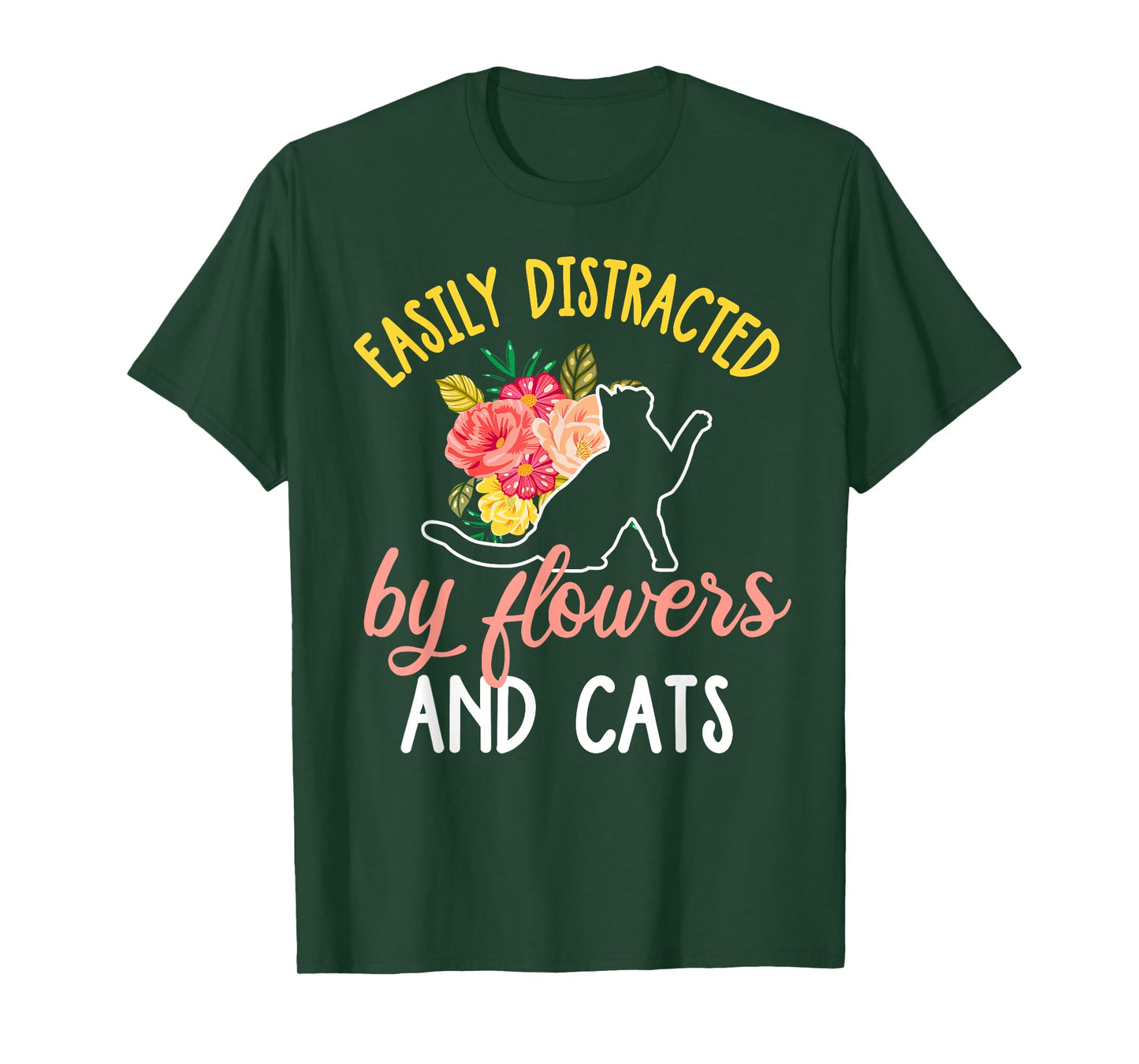 Florist Cat Shirt Funny Floral Designer Cat Lover Gift T-Shirt