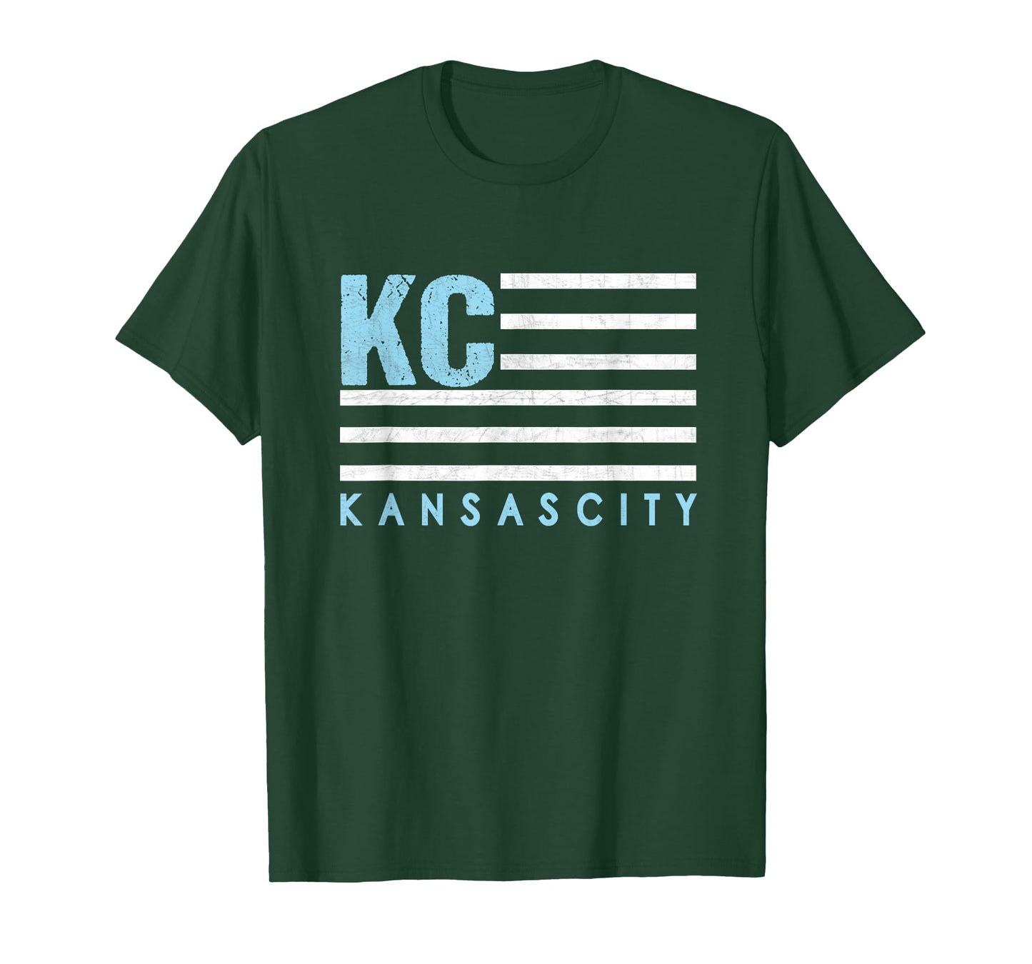 KC USA Flag Kansas City Blue & Light blue KC Usa Kansas City T-Shirt