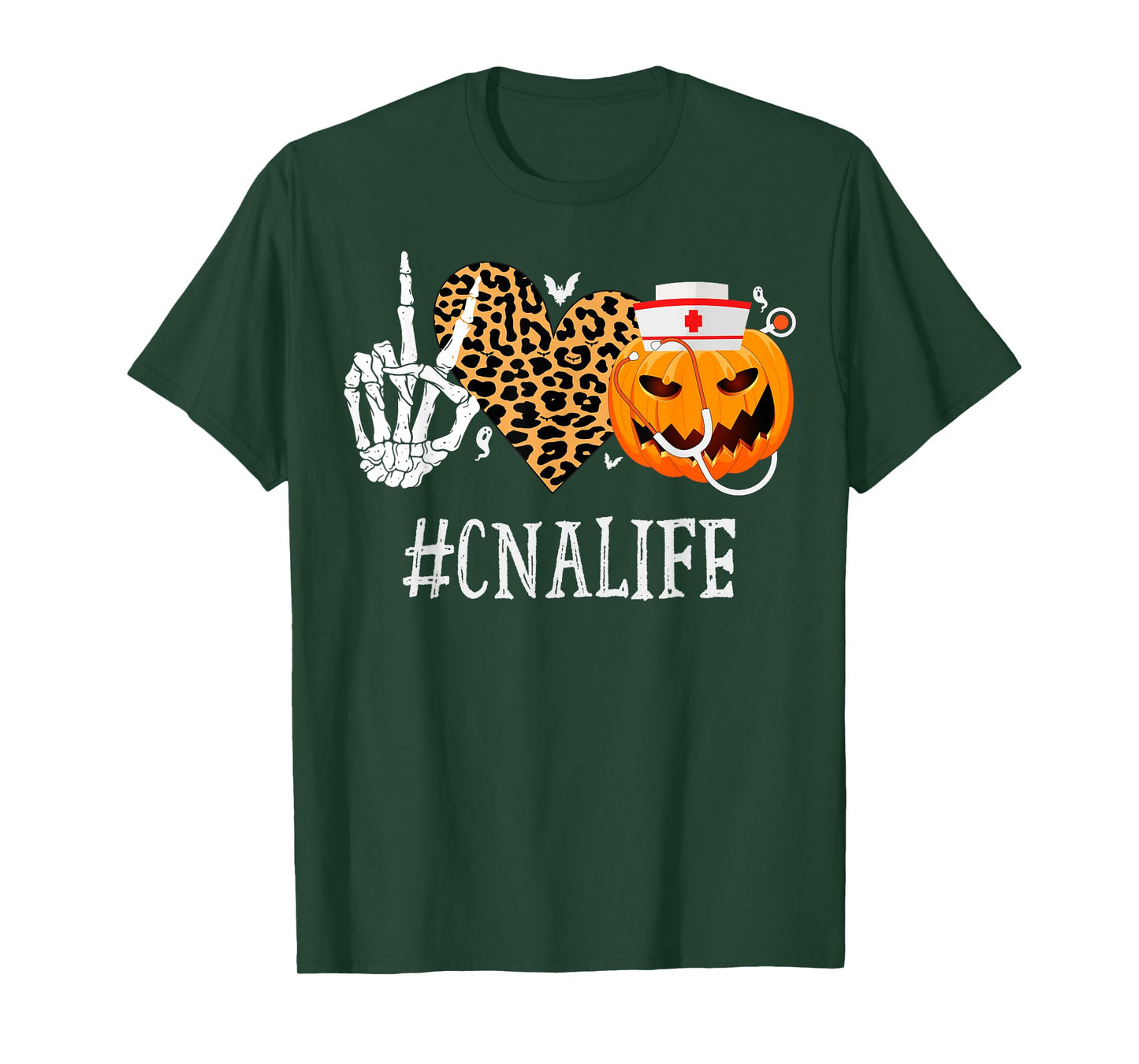 CNA Certified Nursing Assistant Peace Love Pumpkin Halloween T-Shirt